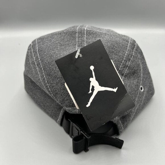 Air Jordan Hat Men Gray 5 Panel Jumpman Strap Back Cap New - Picture 4 of 8
